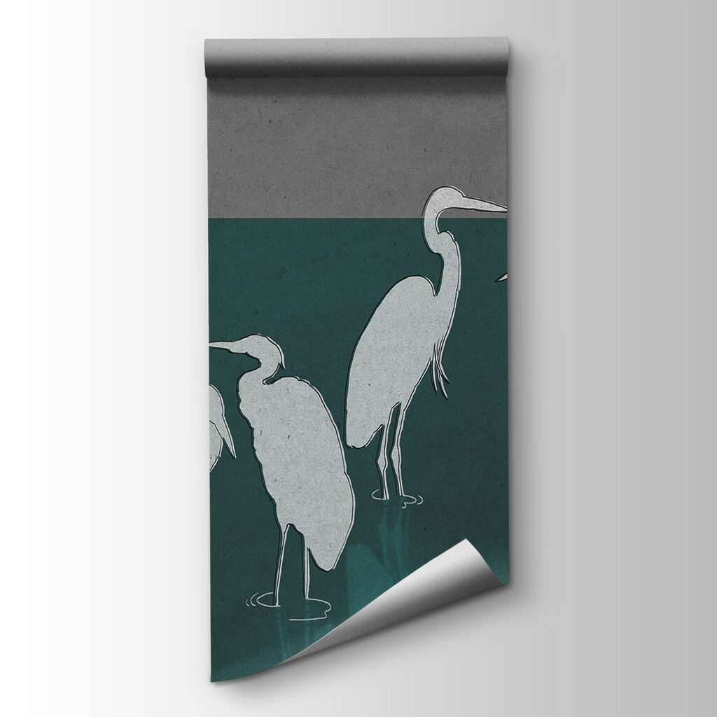 Group of birds standing in water