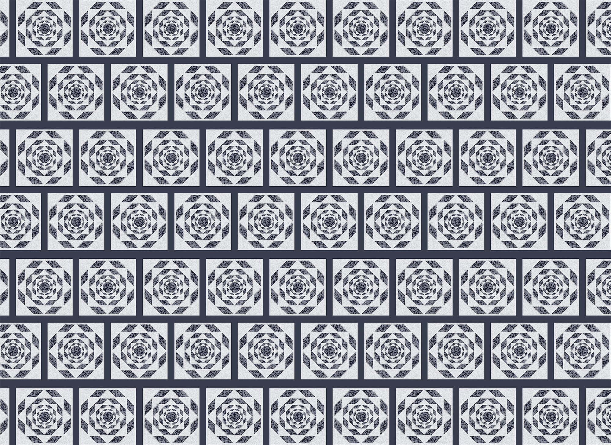 Pattern of squares and a pattern of a flower
