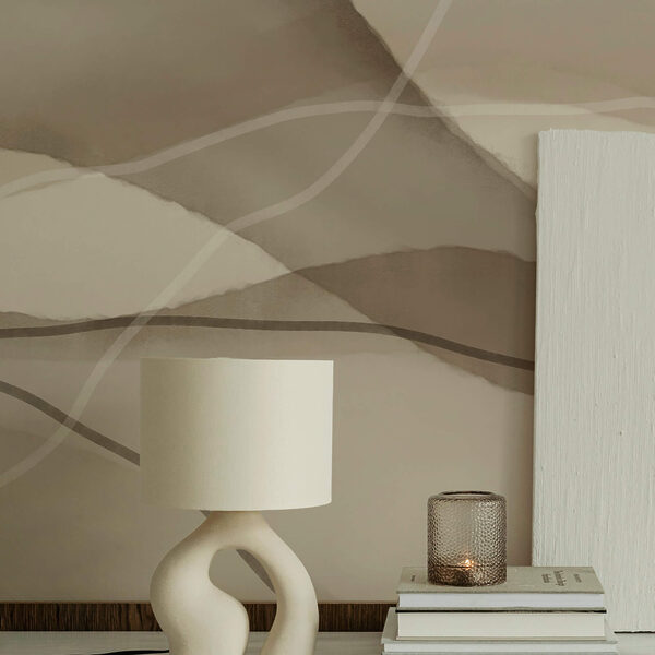 Serene waves in soft earth tones