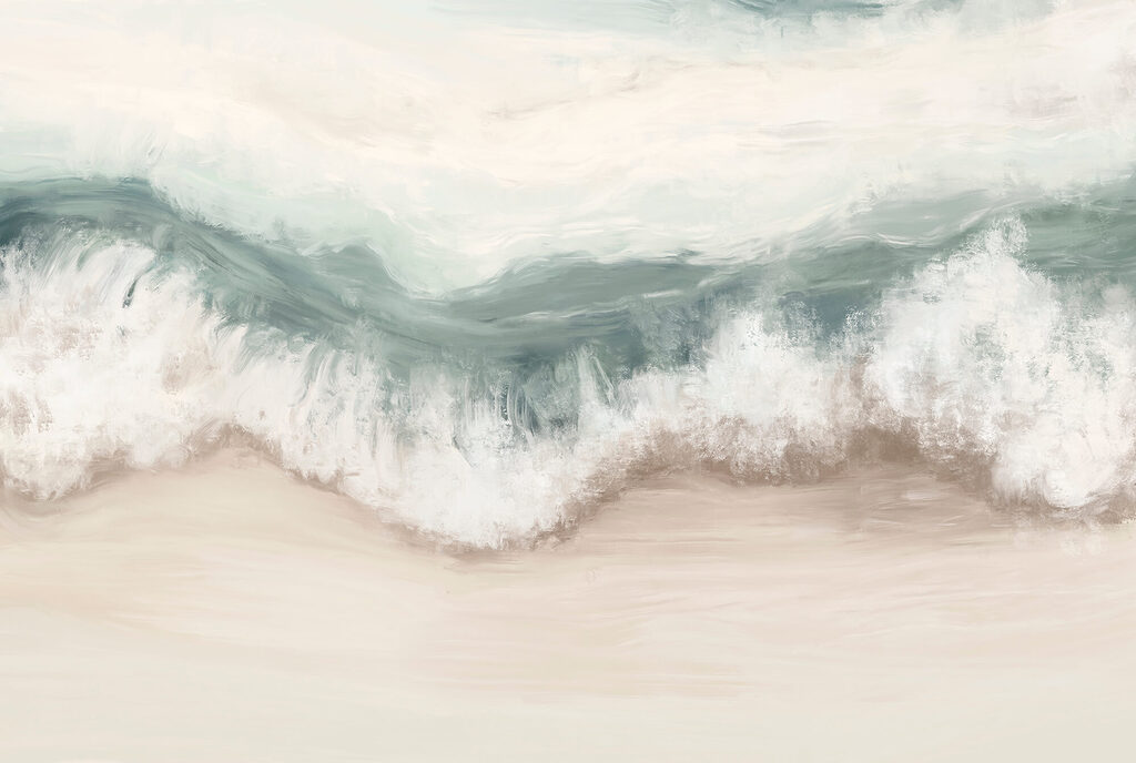 Wave crashing on a beach