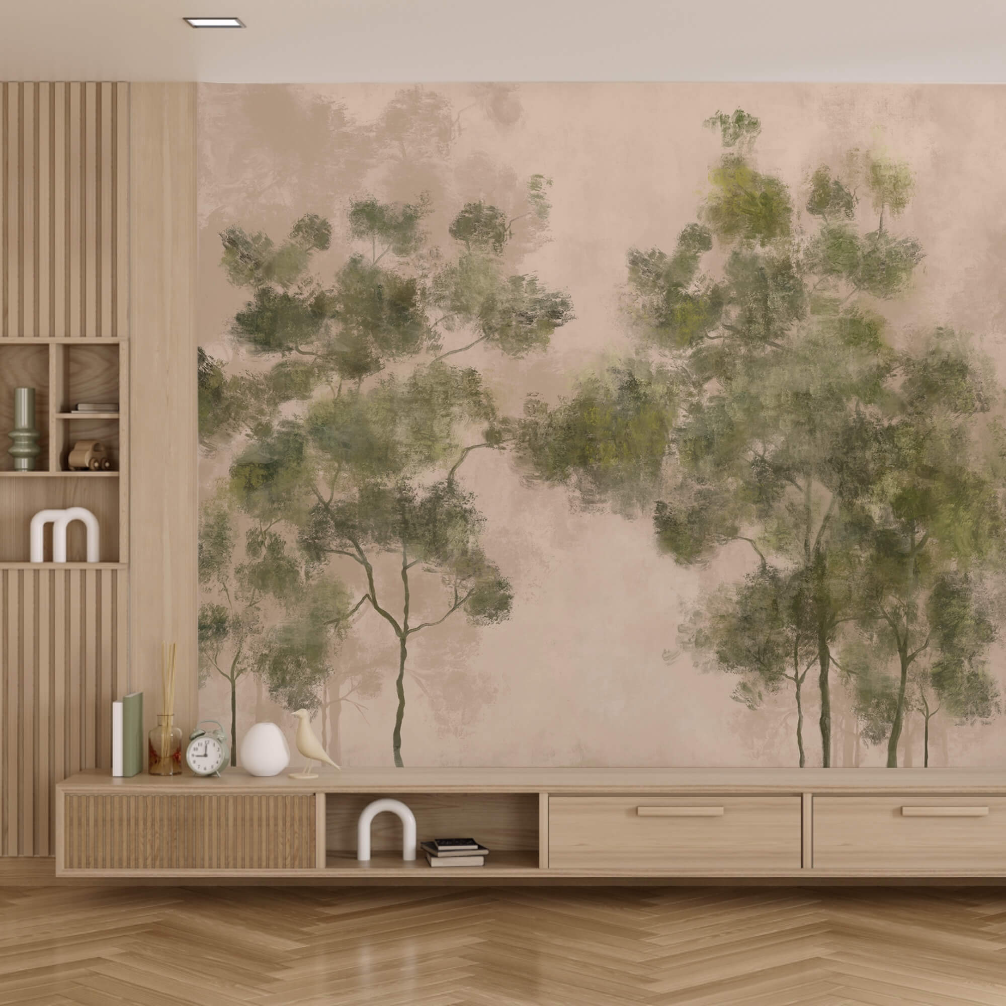 Group of trees with green leaves Group of trees with green leaves