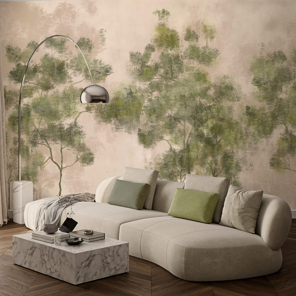 Group of trees with green leaves Group of trees with green leaves