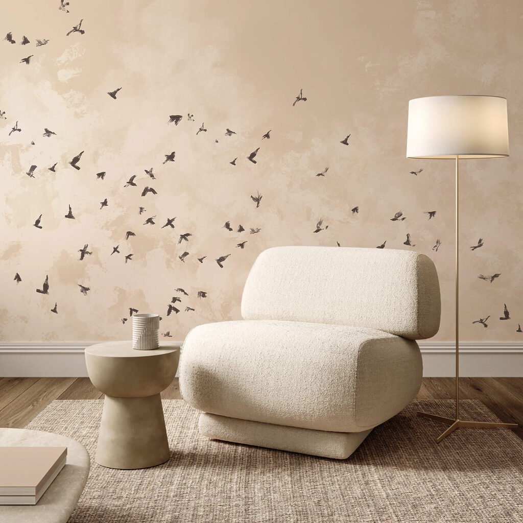 Flock of birds in the sky