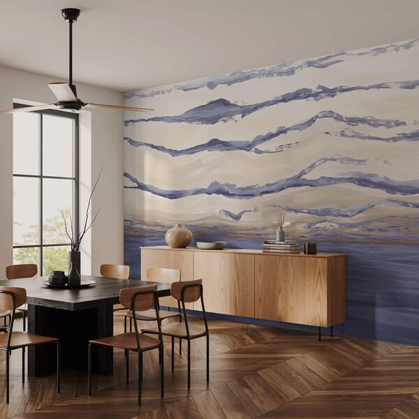 Water with waves and birds flying Water with waves and birds flying