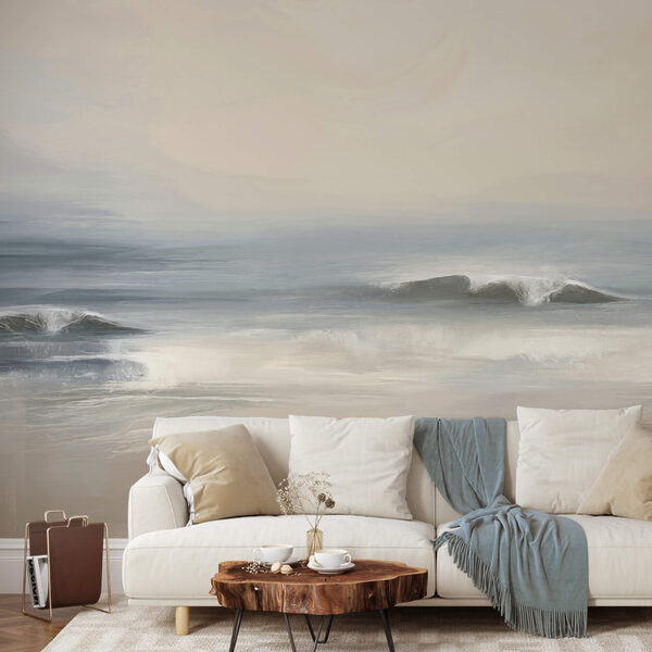 Wall murals Wall murals Waves crashing on a beach (SKU: t00548)
