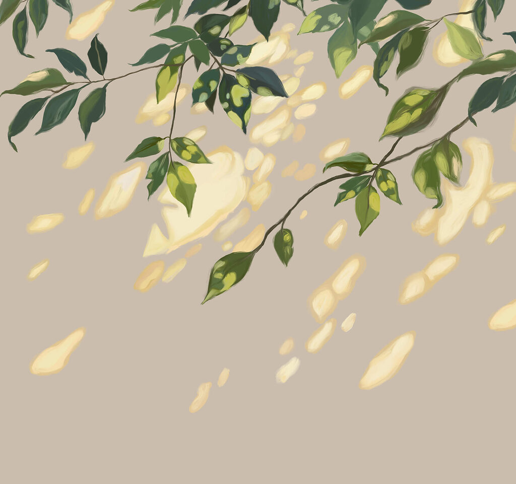 Branch with leaves on it