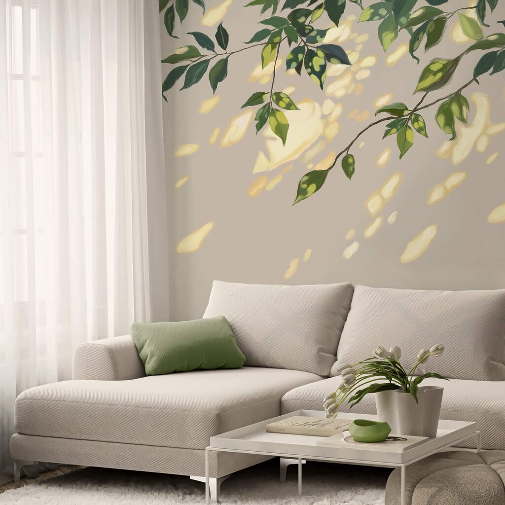 Branch with leaves on it