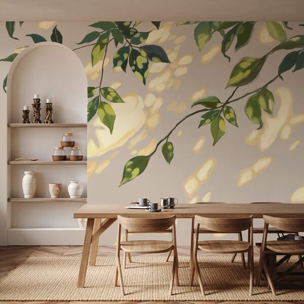 Branch with leaves on it