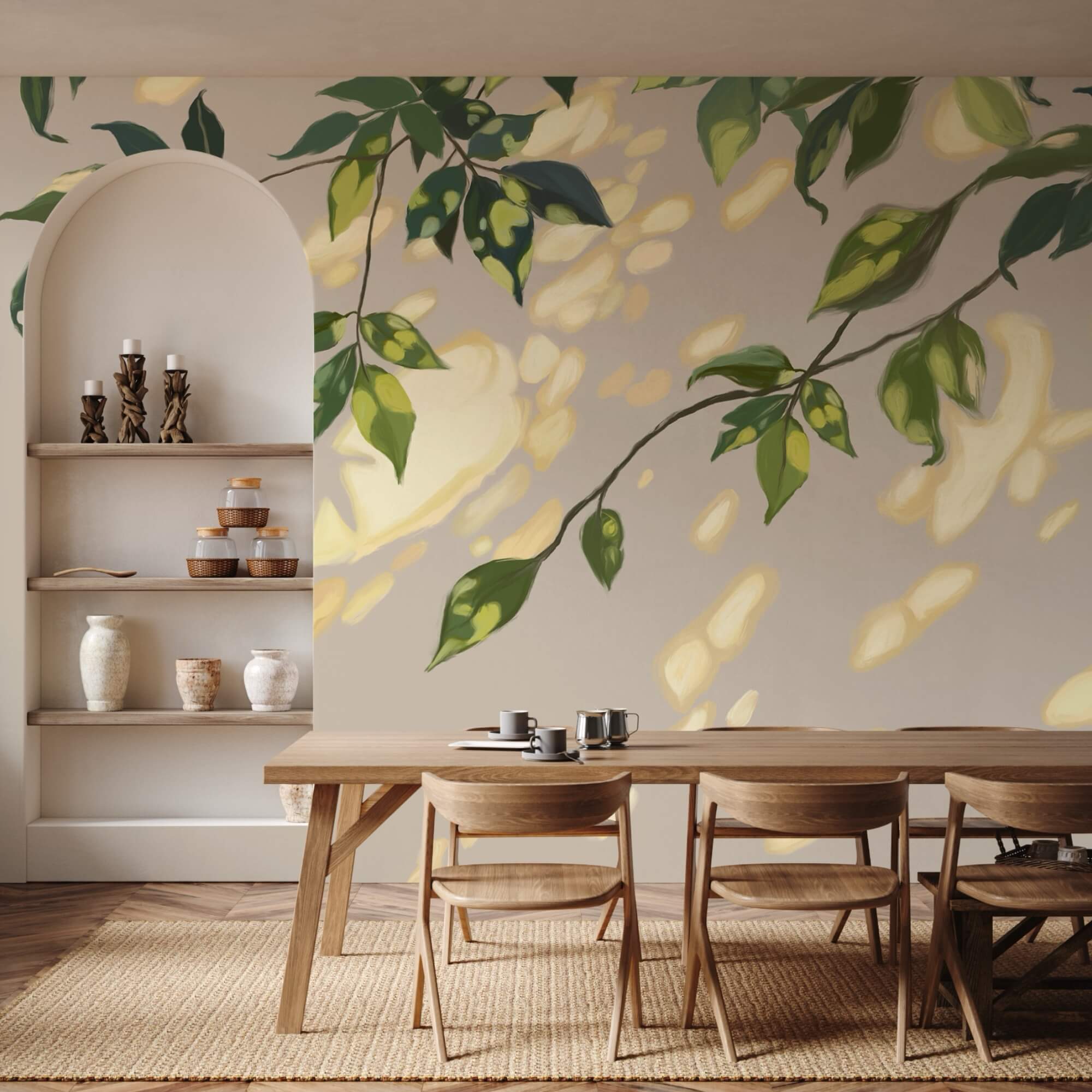 Branch with leaves on it