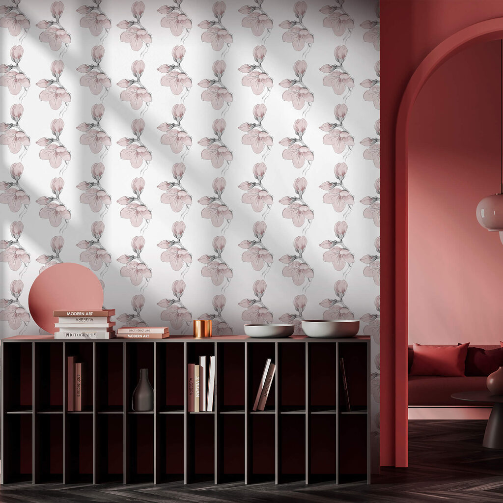 Pattern of flowers on a white background Pattern of flowers on a white background