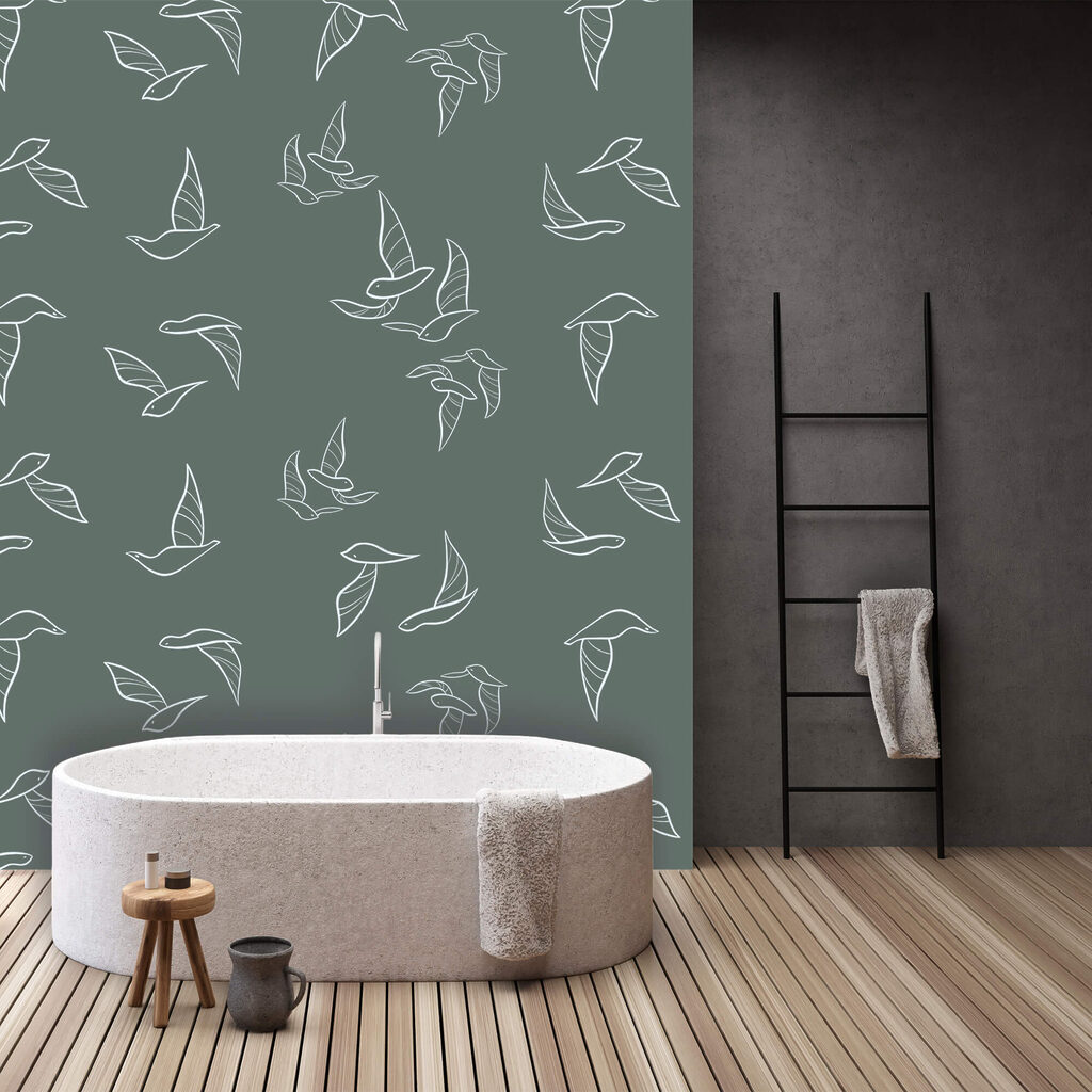 Pattern of birds flying