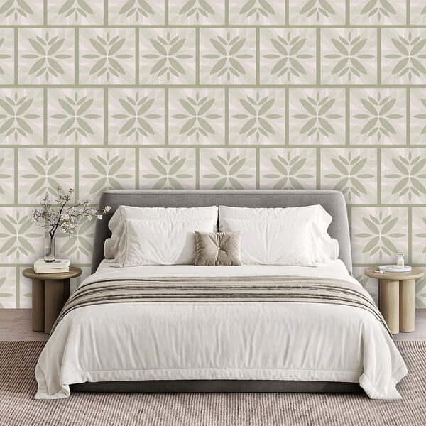 Wall murals Wall murals Pattern of flowers on a wall (SKU: t00587)