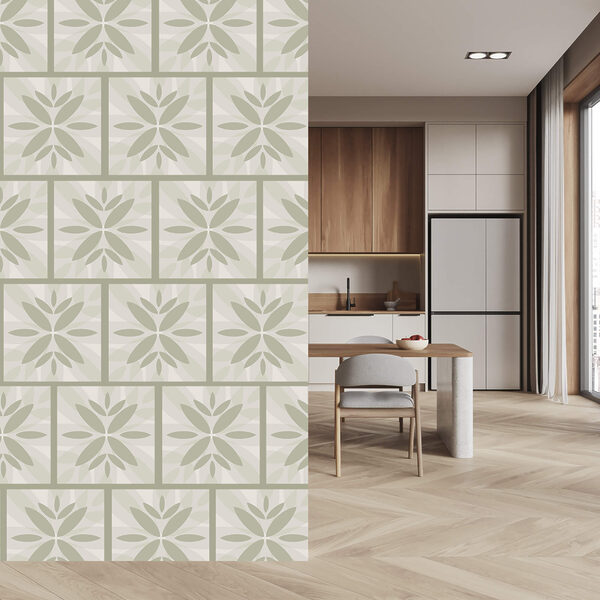 Pattern of flowers on a wall