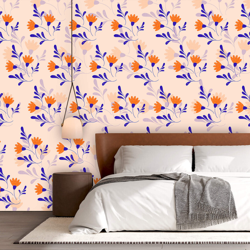 Pattern of flowers and leaves Pattern of flowers and leaves