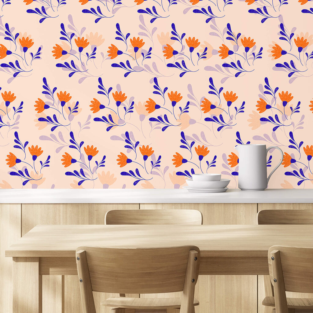 Pattern of flowers and leaves Pattern of flowers and leaves