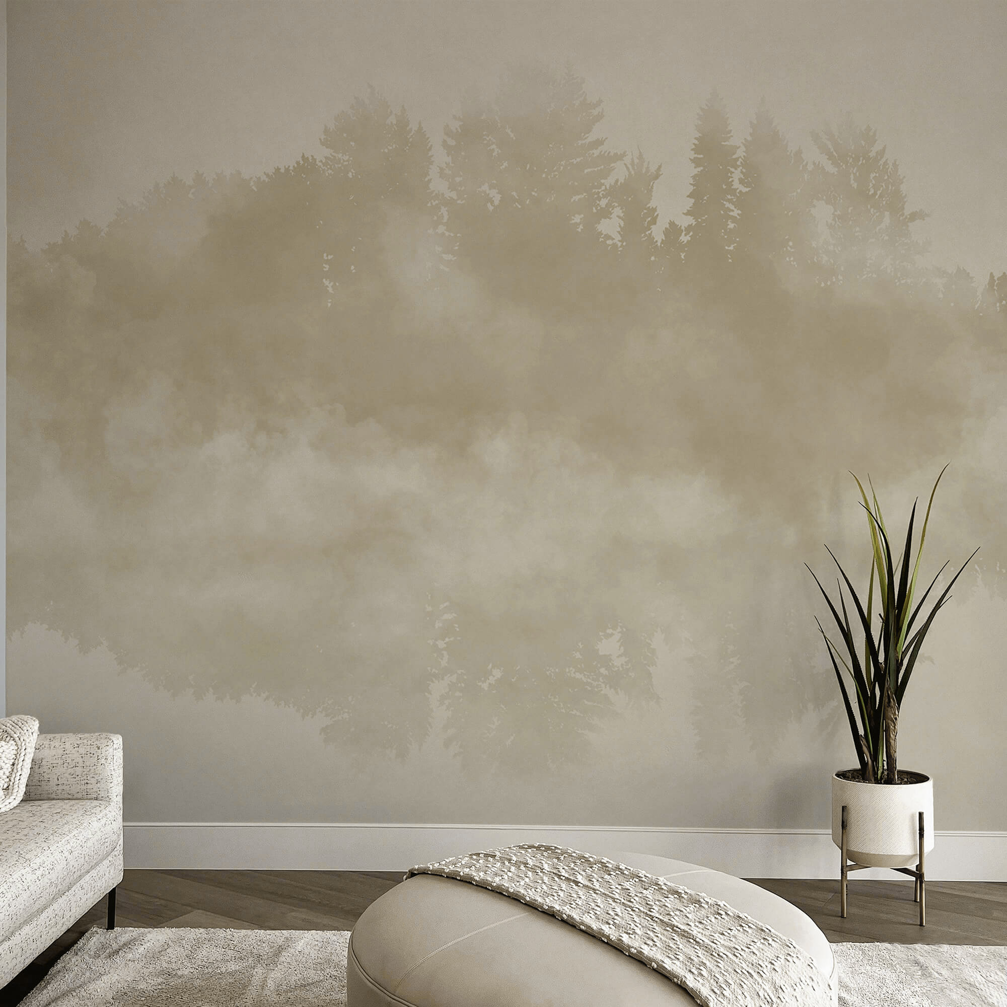 Cloud of smoke and trees Cloud of smoke and trees