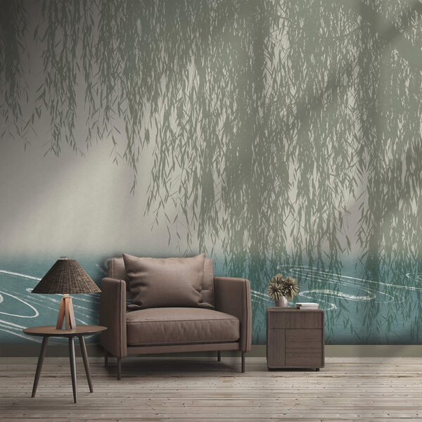 Water with a willow tree