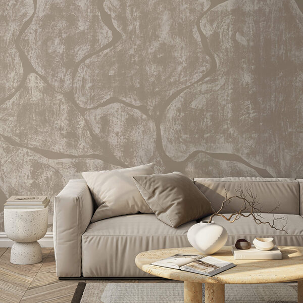 Wall murals Wall murals Organic pattern in muted tones (SKU: t00552)