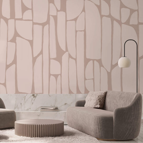 Pattern of white and pink shapes