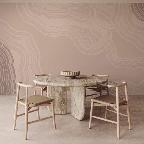 Fluid lines in soft earth tones