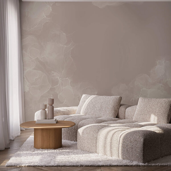 Wall murals Wall murals Misty swirls in soft hues (SKU: t00557)