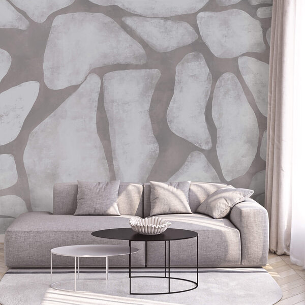 Wall murals Wall murals Grey and white rock wall (SKU: t00611v1)