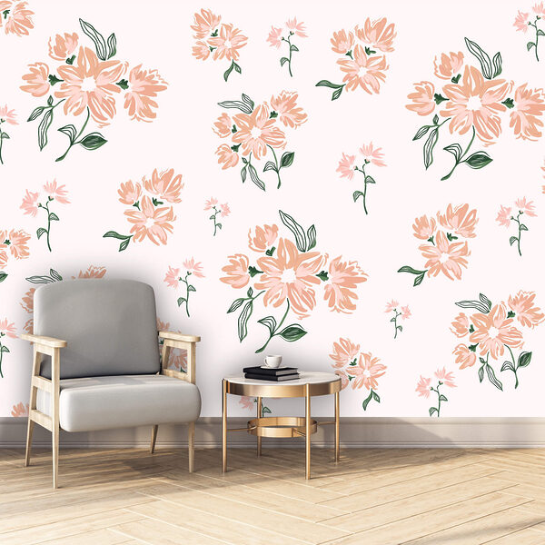 Pattern of flowers on a white background Pattern of flowers on a white background