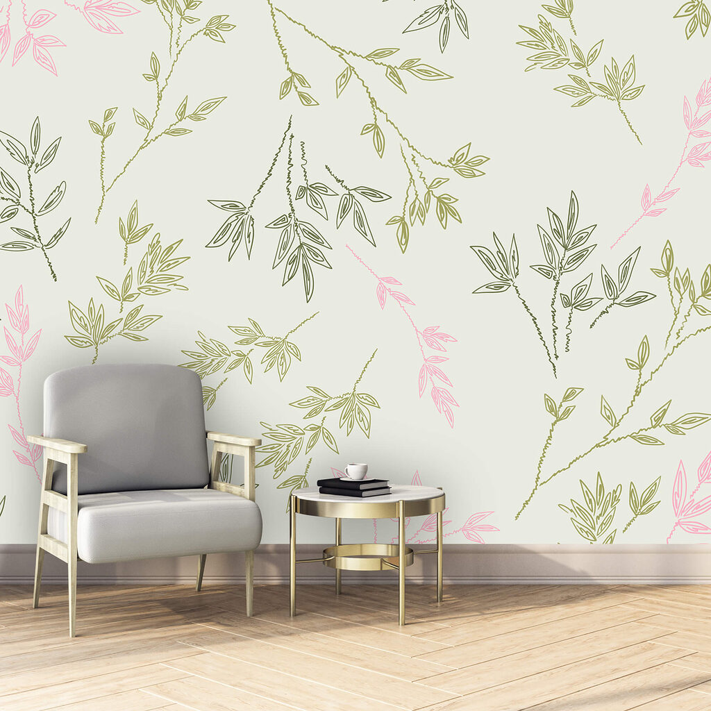 Pattern of leaves on a white background Pattern of leaves on a white background