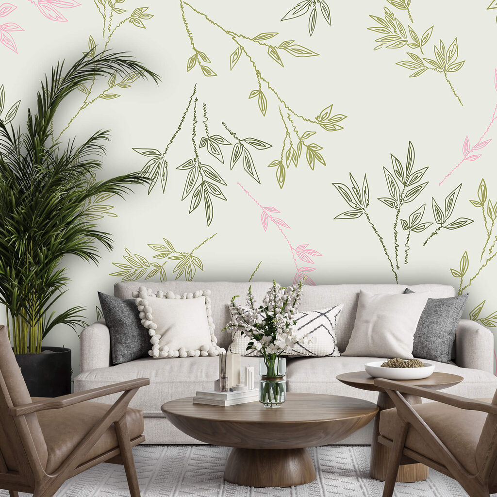 Pattern of leaves on a white background Pattern of leaves on a white background