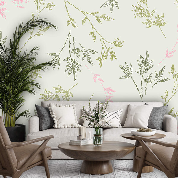 Pattern of leaves on a white background Pattern of leaves on a white background