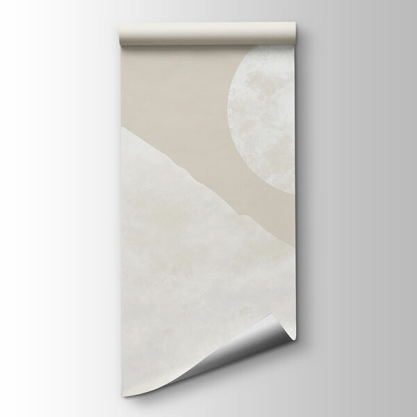 Moon over a mountain