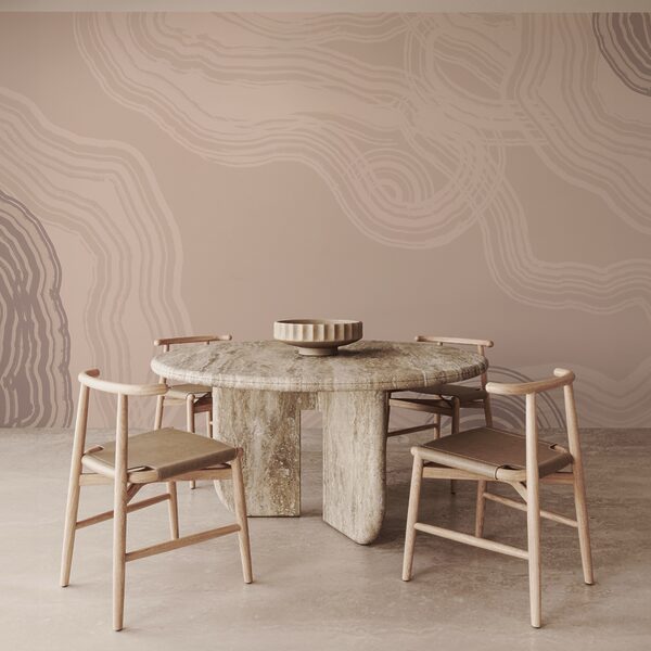 Fluid lines in soft earth tones