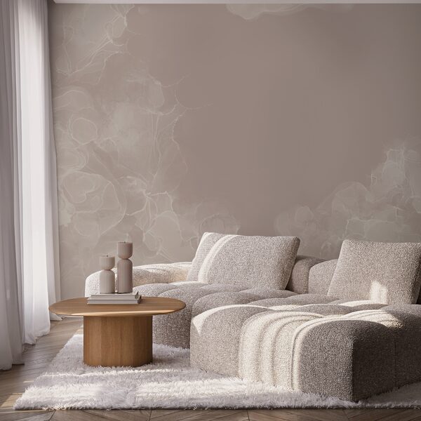 Wall mural Wall mural Misty swirls in soft hues (SKU: t00557)