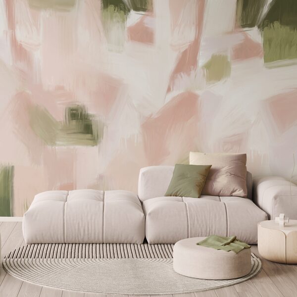 Wall mural Wall mural Abstract hues in soft pastel tones (SKU: t00560v1)