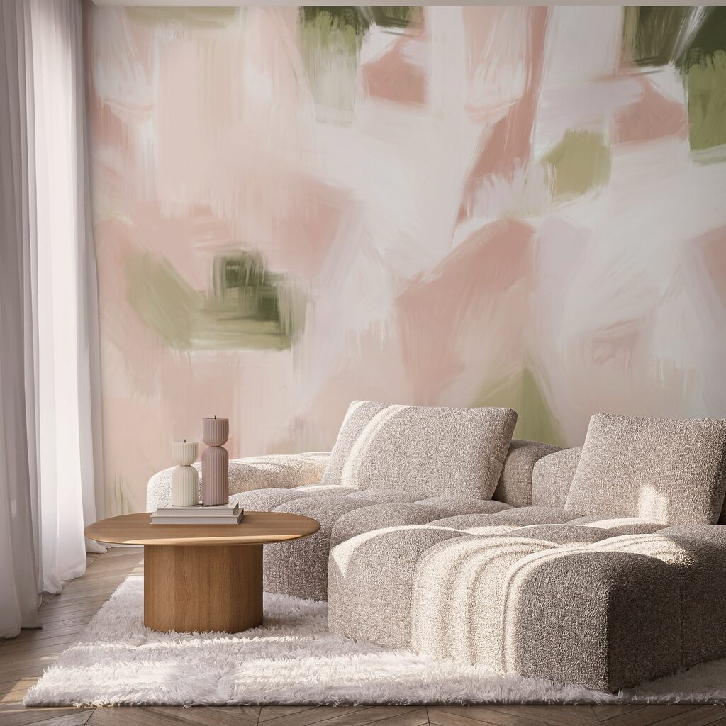 Abstract hues in soft pastel tones