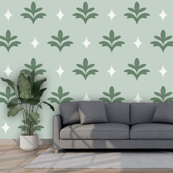 Wall mural Wall mural Elegant botanical pattern in soft hues (SKU: t00656)