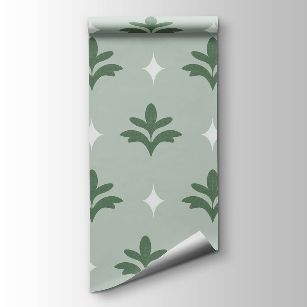 Elegant botanical pattern in soft hues