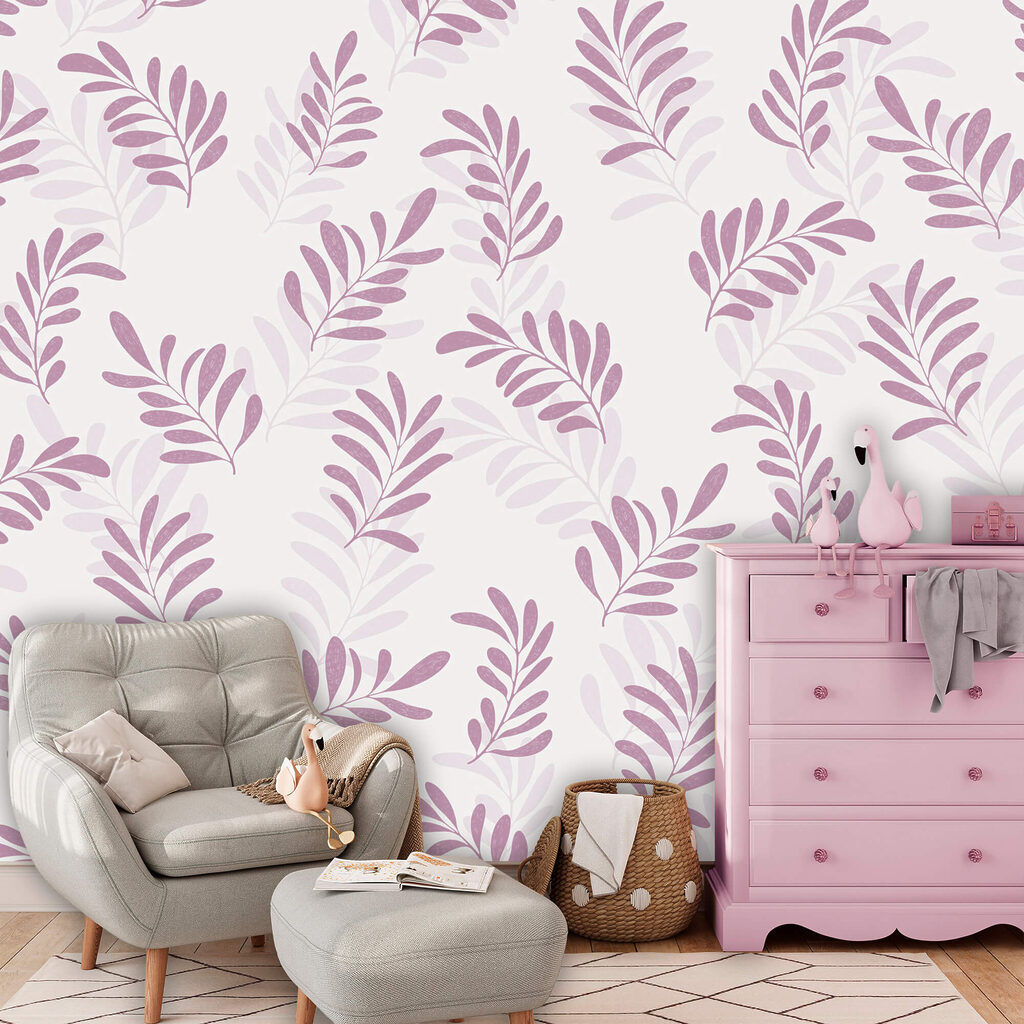 Pattern of purple leaves