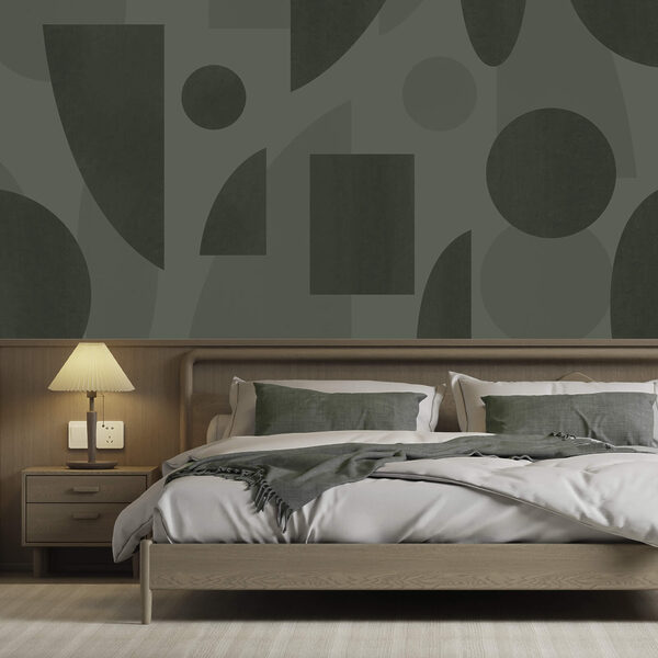 Wall mural Wall mural Grey and black geometric shapes (SKU: t00662)