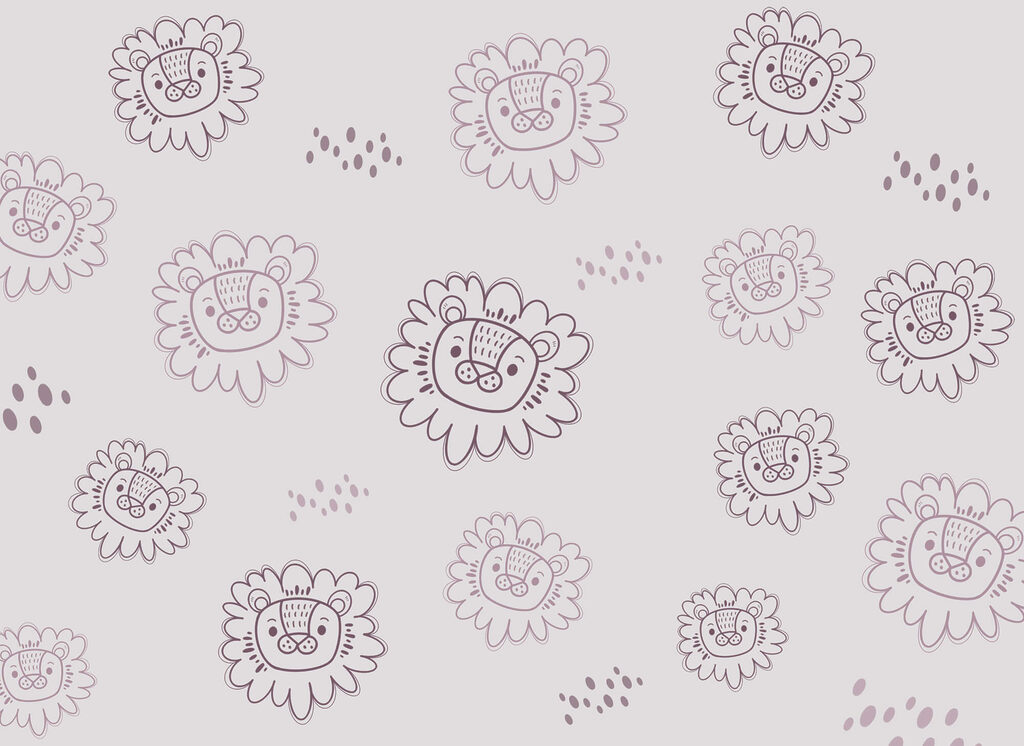 Pattern of lion heads