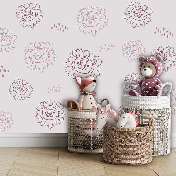 Wall mural Wall mural Pattern of lion heads (SKU: t00664v2)