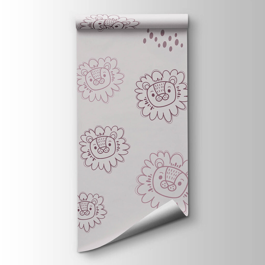 Pattern of lion heads