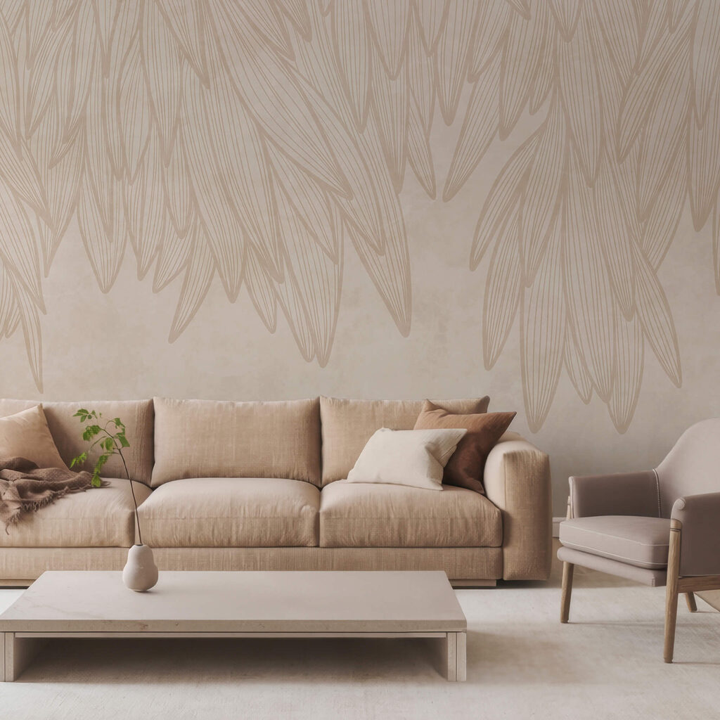 Gentle organic textures in soft tones