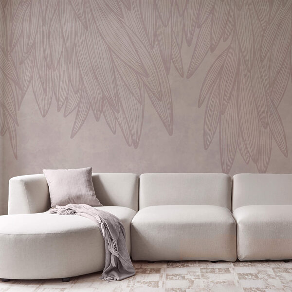 Soft, flowing lines in gentle hues