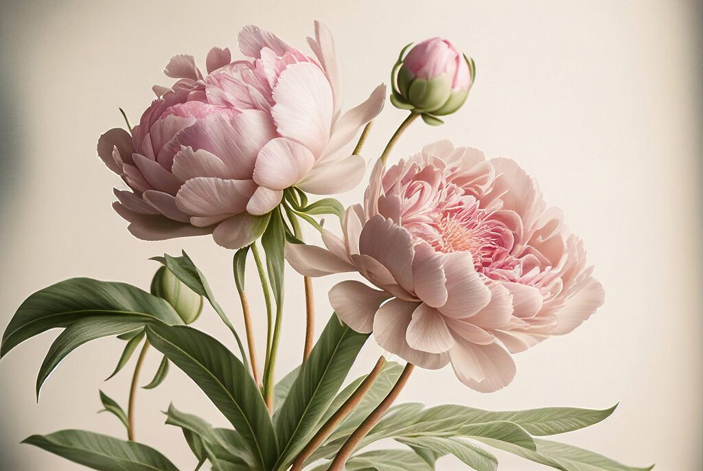 Soft blooms in delicate hues