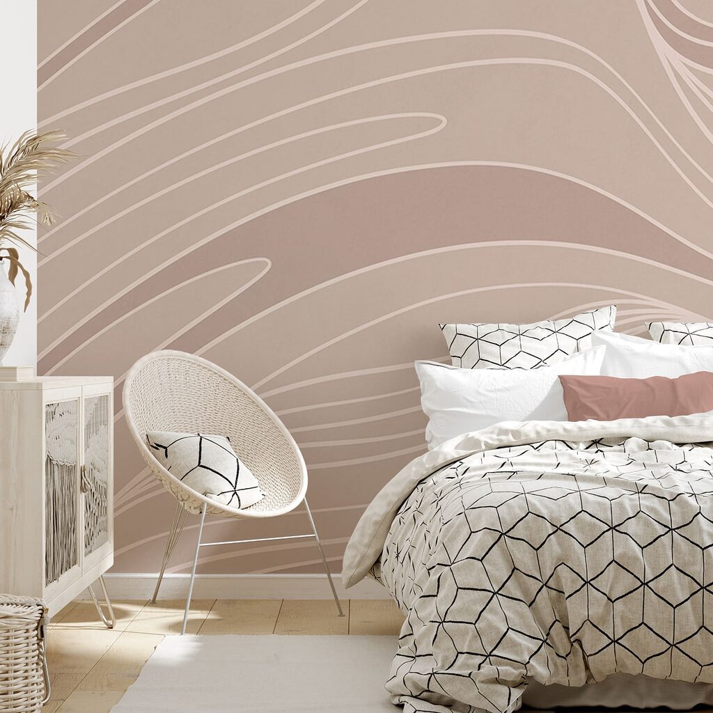 Brown and white wavy lines Brown and white wavy lines