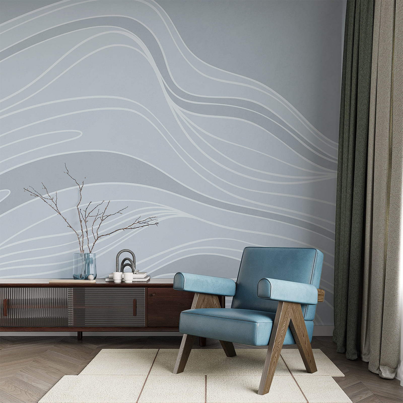 White lines on a gray background
