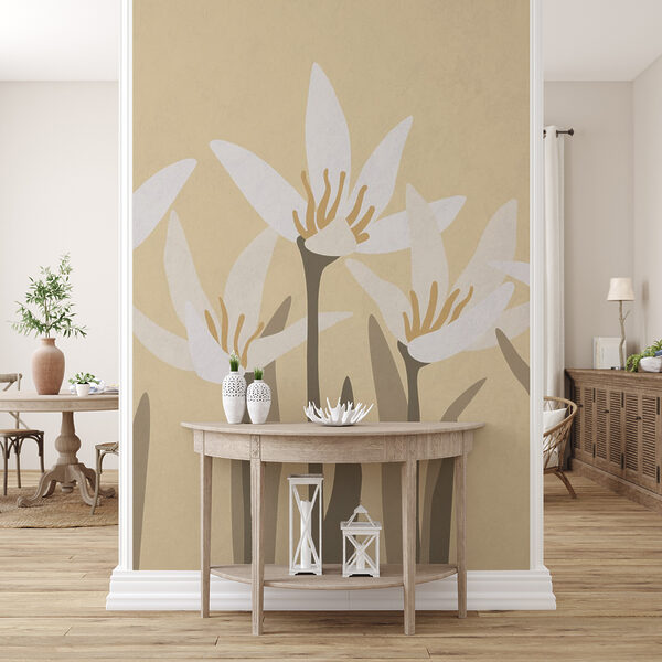 Group of white flowers Wall mural Group of white flowers