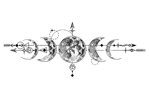Drawing of the moon