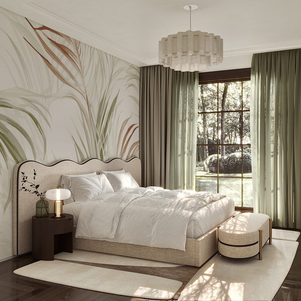 Serene leaves in soft hues